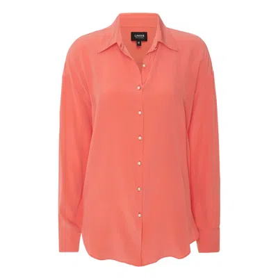 LAHIVE WOMEN'S YELLOW / ORANGE EMMA SILK BUTTON DOWN BLOUSE