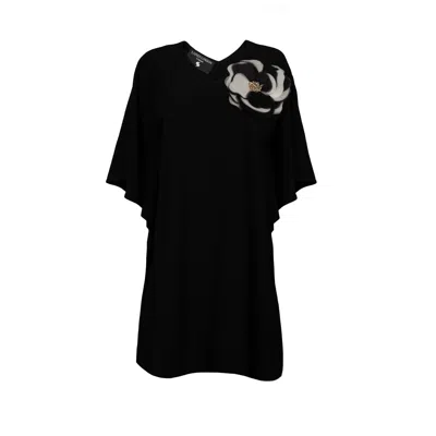 LAINES LONDON WOMEN'S BLACK / NEUTRALS / GOLD LAINES COUTURE KAFTAN WITH BLACK & CREAM CORSAGE