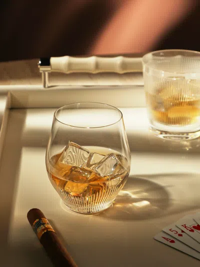 LALIQUE JAMES SUCKLING HAND-BLOWN CRYSTAL GOBLET