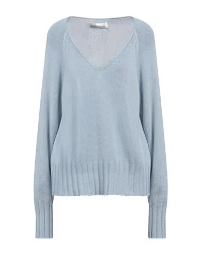 LAMBERTO LOSANI LAMBERTO LOSANI WOMAN SWEATER SKY BLUE SIZE 6 SILK, CASHMERE