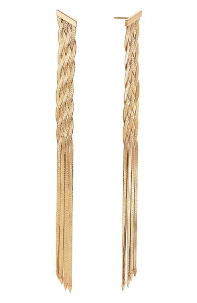 LANA LANA JEWELRY LIQUID GOLD FRINGE DROP EARRINGS