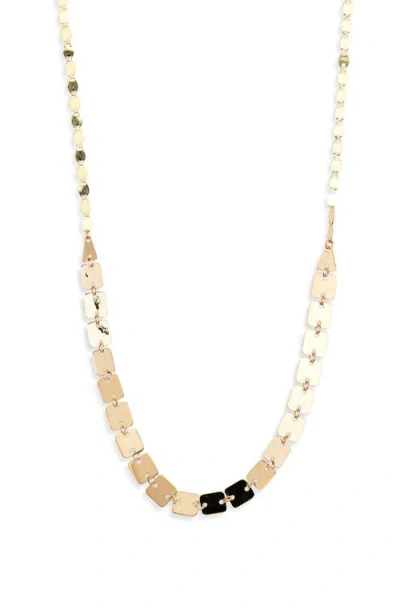 LANA LANA SQUARE & PETITE NUDE 14K GOLD LINKS CHAIN NECKLACE