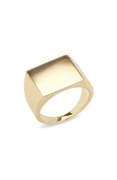 LANA LANA 14K GOLD SQUARE FLASH TILE RING
