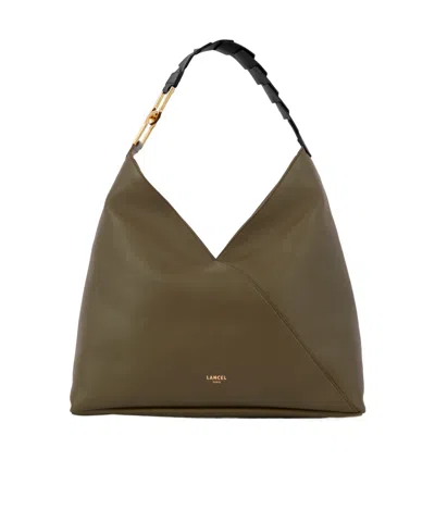 LANCEL ZIPPERED SHOULDER BAG