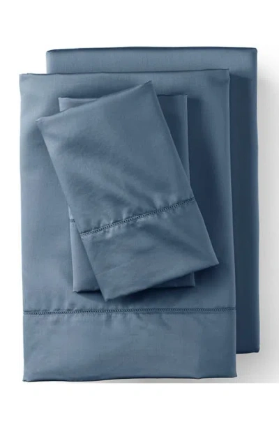 LANDS' END LANDS' END 700 THREAD COUNT LUXE SATEEN EGYPTIAN COTTON NO IRON BED SHEET SET