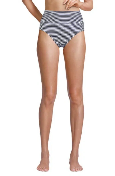 LANDS' END LANDS' END CHLORINE RESISTANT PINCHLESS HIGH WAISTED BIKINI BOTTOMS