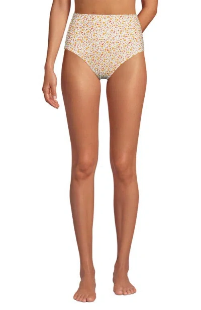 LANDS' END LANDS' END CHLORINE RESISTANT PINCHLESS HIGH WAISTED BIKINI BOTTOMS