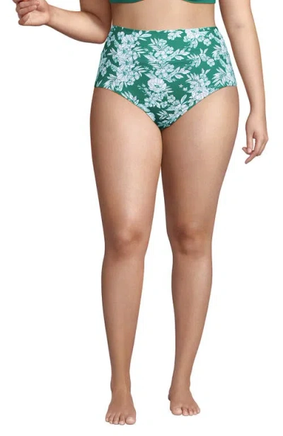 LANDS' END LANDS' END PLUS SIZE PINCHLESS HIGH WAISTED BIKINI BOTTOMS