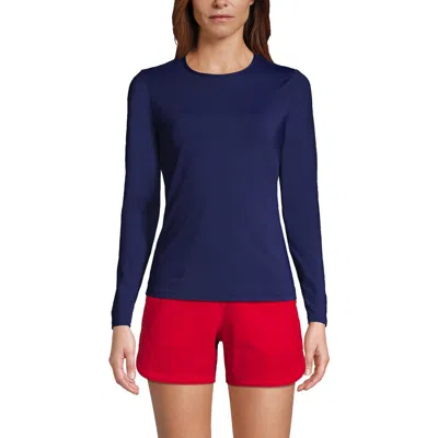 LANDS' END LANDS' END SUNSHADE UPF 50 LONG SLEEVE RASH GUARD SWIM TEE