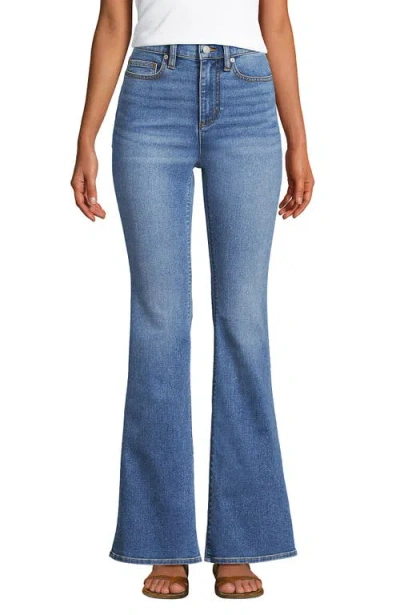 LANDS' END LANDS' END DENIM HIGH RISE SKINNY FLARE JEANS