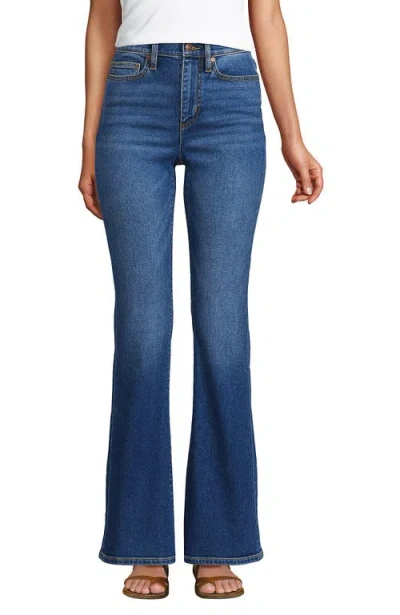 LANDS' END LANDS' END DENIM HIGH RISE SKINNY FLARE JEANS