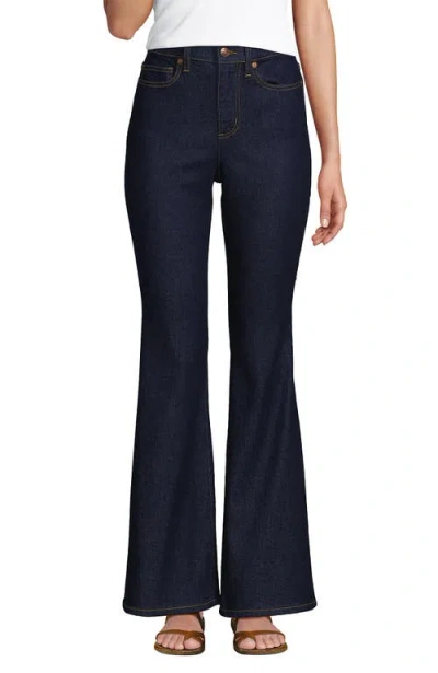 LANDS' END LANDS' END DENIM HIGH RISE SKINNY FLARE JEANS