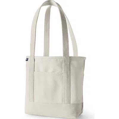 LANDS' END LANDS' END OPEN TOP LONG HANDLE CANVAS TOTE BAG