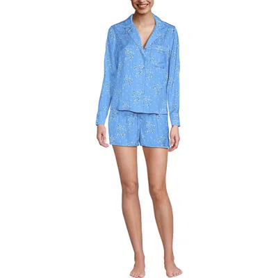 LANDS' END LANDS' END PLUS SIZE MATTE SATIN 2 PIECE PAJAMA SET