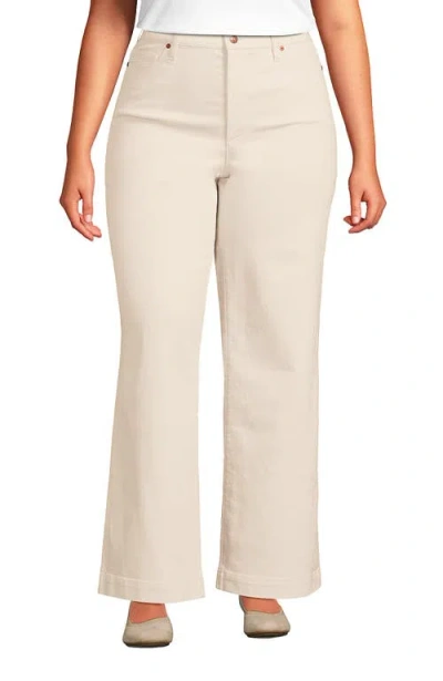 LANDS' END LANDS' END HIGH RISE WIDE LEG DENIM JEANS