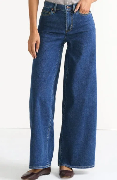 LANDS' END LANDS' END RECOVER DENIM HIGH RISE EXTRA WIDE LEG JEANS