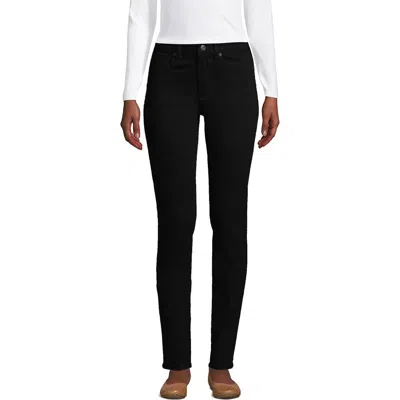 LANDS' END LANDS' END RECOVER MID RISE STRAIGHT LEG BLUE JEANS