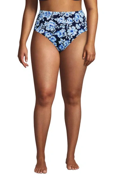 LANDS' END LANDS' END PLUS SIZE CHLORINE RESISTANT SMOOTHING CONTROL HIGH WAISTED BIKINI BOTTOMS