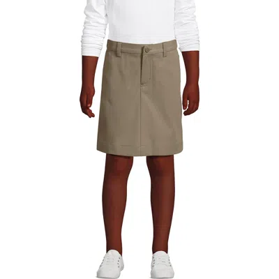 LANDS' END LANDS' END SCHOOL UNIFORM GIRLS ACTIVE CHINO SKORT TOP OF THE KNEE
