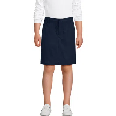 LANDS' END LANDS' END SCHOOL UNIFORM GIRLS ACTIVE CHINO SKORT TOP OF THE KNEE