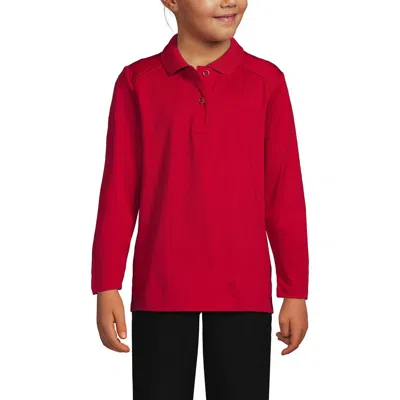LANDS' END LANDS' END SCHOOL UNIFORM GIRLS LONG SLEEVE FEMININE FIT RAPID DRY POLO SHIRT