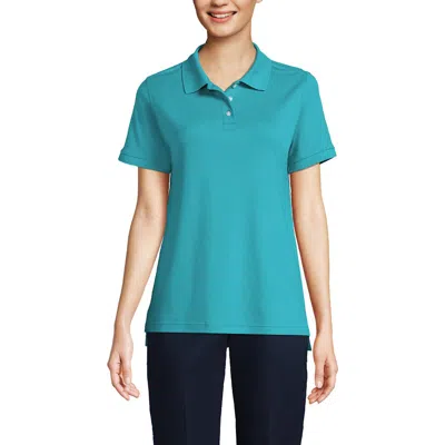 LANDS' END LANDS' END SCHOOL UNIFORM  SHORT SLEEVE INTERLOCK POLO SHIRT