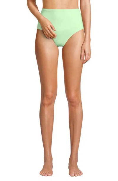 LANDS' END LANDS' END SCULPTING SUIT CHLORINE RESISTANT TARGETED CONTROL RETRO HIGH WAISTED BIKINI SWIM BOTTOMS