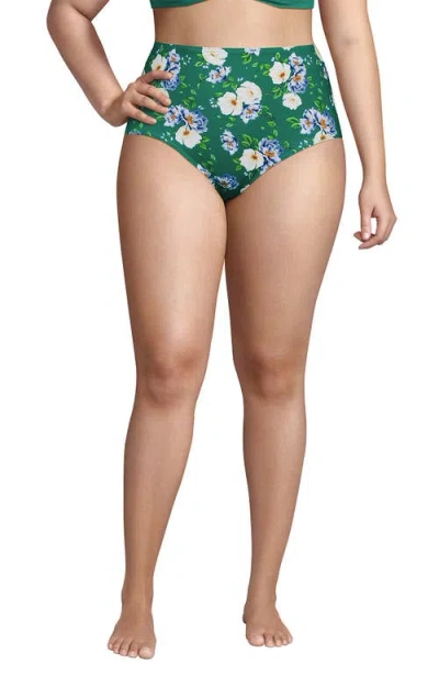 LANDS' END LANDS' END PLUS SIZE SCULPTING SUIT HIGH WAISTED BIKINI BOTTOMS