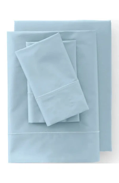 LANDS' END LANDS' END 417 THREAD COUNT PREMIUM SUPIMA COTTON NO IRON SATEEN FITTED BED SHEET