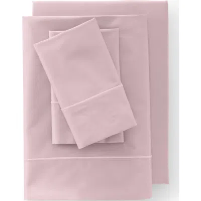 LANDS' END LANDS' END 400 THREAD COUNT PREMIUM SUPIMA COTTON NO IRON SATEEN FLAT BED SHEET