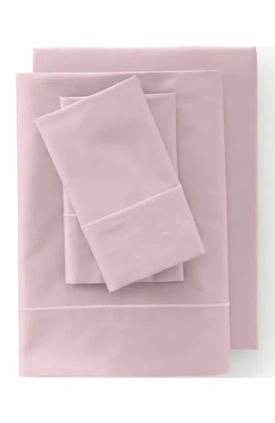 LANDS' END LANDS' END 417 THREAD COUNT PREMIUM SUPIMA COTTON NO IRON SATEEN FITTED BED SHEET