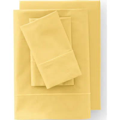 LANDS' END LANDS' END 400 THREAD COUNT PREMIUM SUPIMA COTTON NO IRON SATEEN FLAT BED SHEET