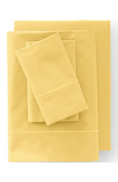 LANDS' END LANDS' END 417 THREAD COUNT PREMIUM SUPIMA COTTON NO IRON SATEEN FITTED BED SHEET