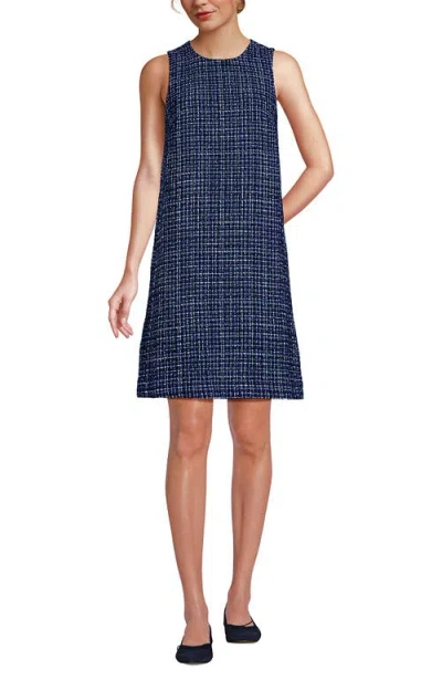 LANDS' END LANDS' END WASHABLE TWEED SLEEVELESS ABOVE THE KNEE DRESS