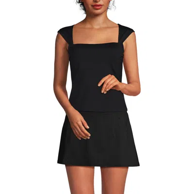 LANDS' END LANDS' END DDD-CUP SQUARE NECK UNDERWIRE TANKINI TOP