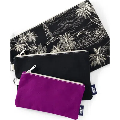 LANDS' END LANDS' END ZIP CANVAS POUCH 3 PACK