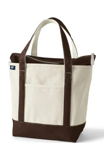 LANDS' END LANDS' END ZIP TOP CANVAS TOTE BAG
