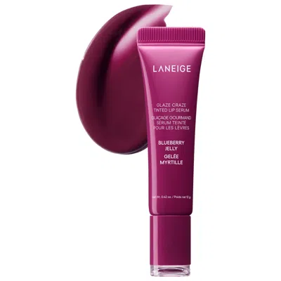 LANEIGE GLAZE CRAZE TINTED POLYPEPTIDE LIP SERUM BLUEBERRY JELLY - VIBRANT PURPLE .42 OZ/12 G