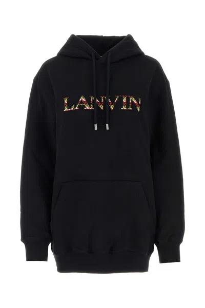 LANVIN LANVIN BLACK COTTON SWEATSHIRT
