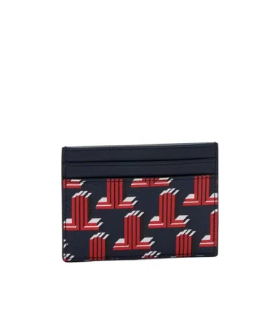 LANVIN 3D INITIALS LOGO-PRINT CARDHOLDER