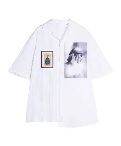 LANVIN LANVIN GRAPHIC PRINTED STRIPED BUTTONED SHIRT