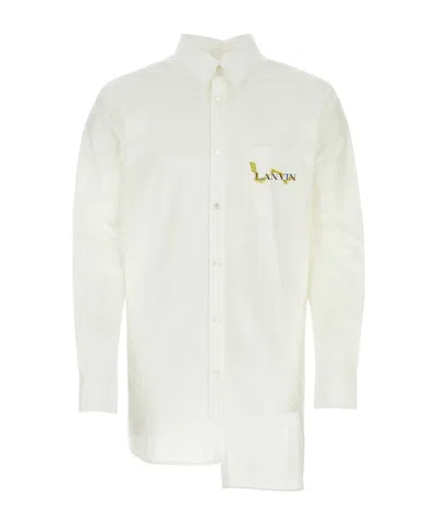 LANVIN LANVIN BUTTONED ASYMMETRIC LONG-SLEEVED SHIRT
