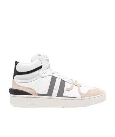LANVIN LANVIN CLAY HIGH-TOP PANELLED SNEAKERS