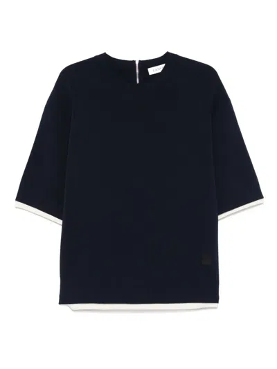 LANVIN CONTRASTING-TRIM T-SHIRT