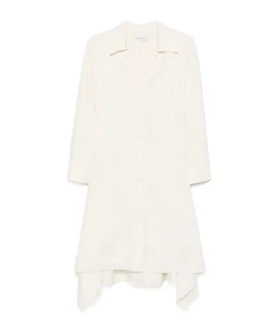 LANVIN LANVIN V-NECK MIDI DRESS