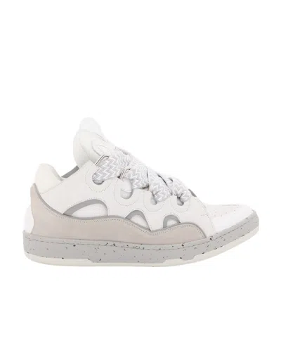 LANVIN LANVIN CURB PANELLED LACE-UP SNEAKERS