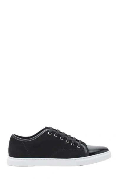 LANVIN LANVIN DBB1 SNEAKERS IN SUEDE AND PATENT LEATHER