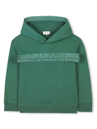 LANVIN ENFANT CURB-BRAID HOODIE