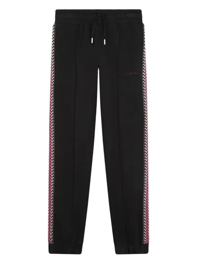 LANVIN ENFANT EMBROIDERED-LOGO TRACK PANTS