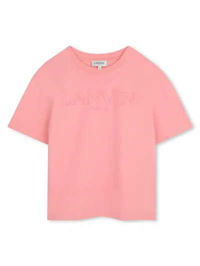 LANVIN ENFANT LOGO-EMBROIDERED T-SHIRT
